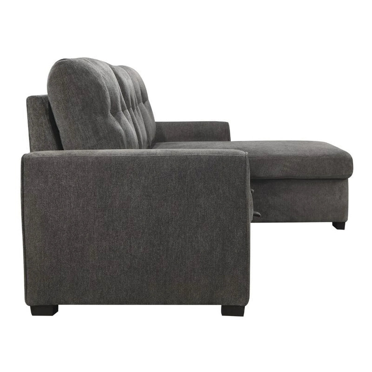 Dark Gray Chenille Reversible Sectional Z710029