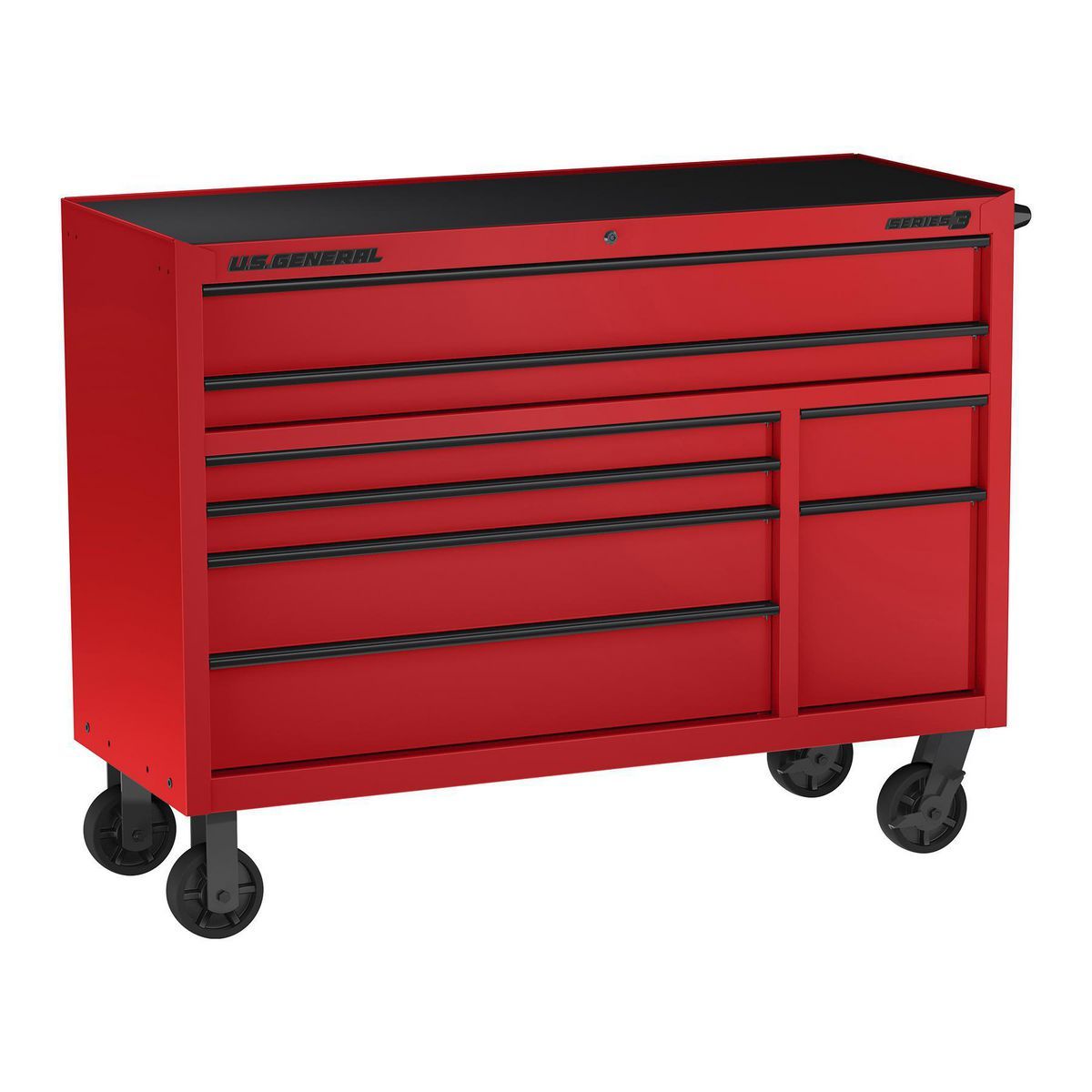 56 in. x 22 in. Red Roll Cab Q328