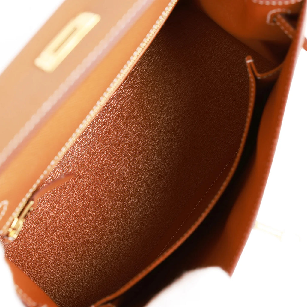 Gold Epsom Leather Handbag R8637