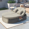 2-Person Rattan Outdoor Chaise Lounge with Cushions G3818