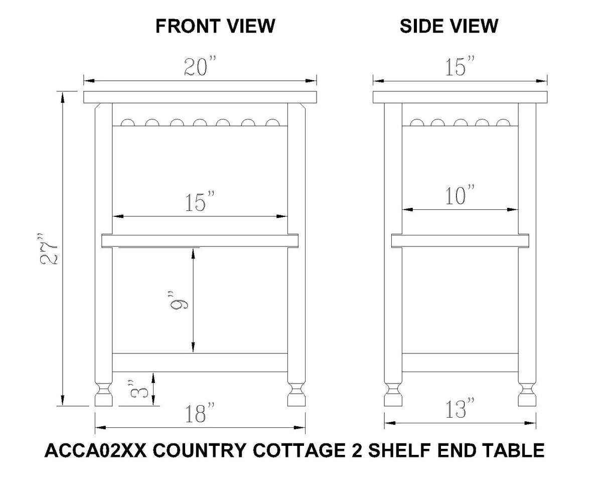 2 Shelf End Table H39720