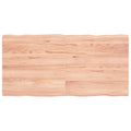 Light Brown Treated Solid Wood Live Edge Table Top V434