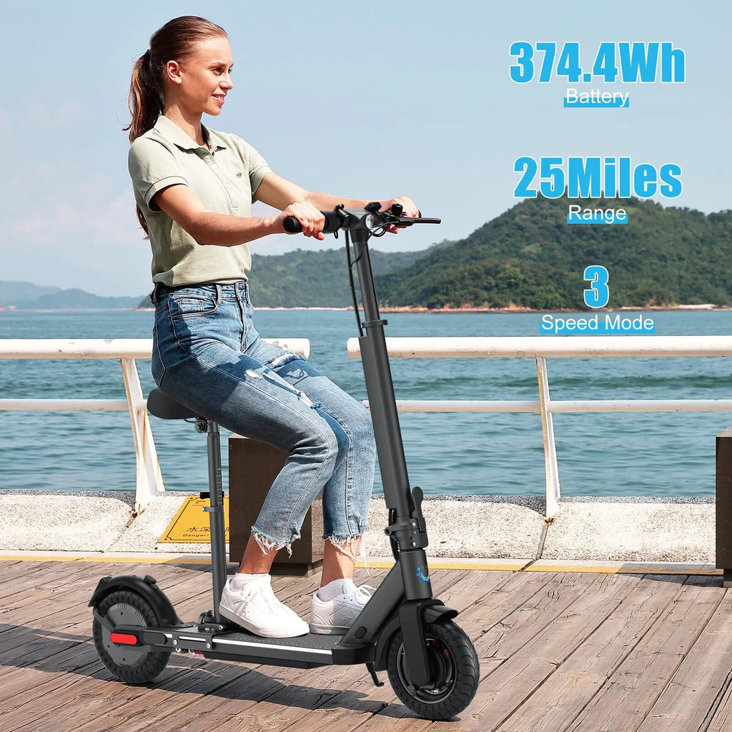 Electric Scooter Foldable 25 Miles Range 20 mph Silver K3922