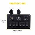 6 Gang Blue LED Rocker Switch Panel D52493