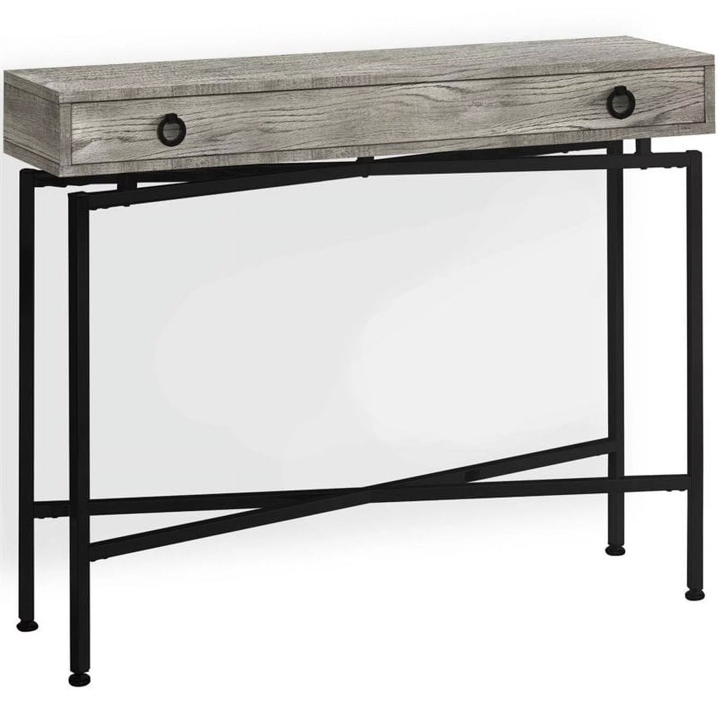 42" Mid Century Modern Wood Top Console Table O4673