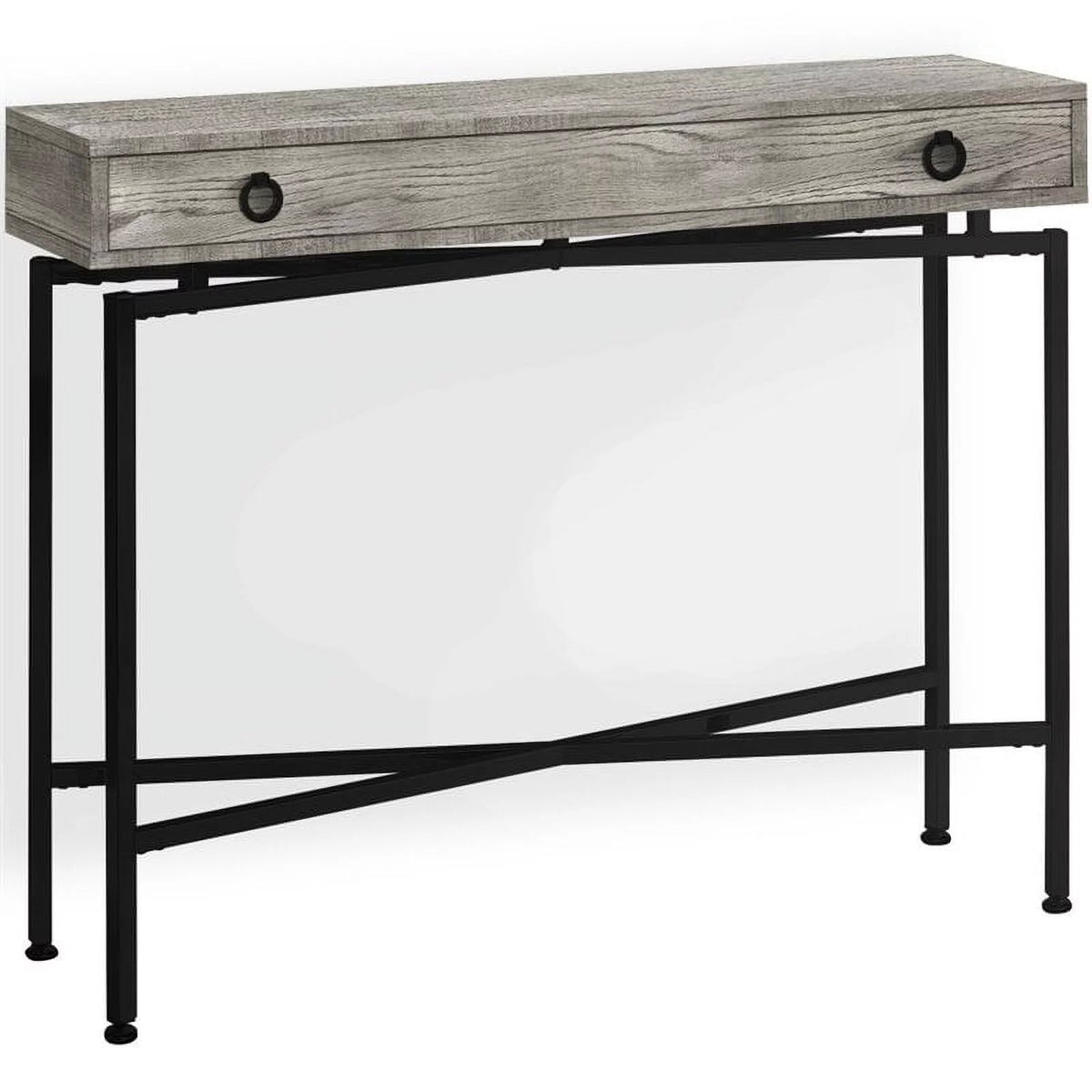 42" Mid Century Modern Wood Top Console Table O4673