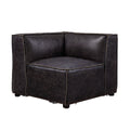 Gray Top Grain Leather Modular Wedge O342