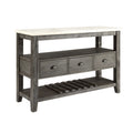 White Marble & Gray Oak Server S5443