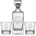 Whiskey Decanter Gift Set With 2 Old Fashioned Glasses S262242