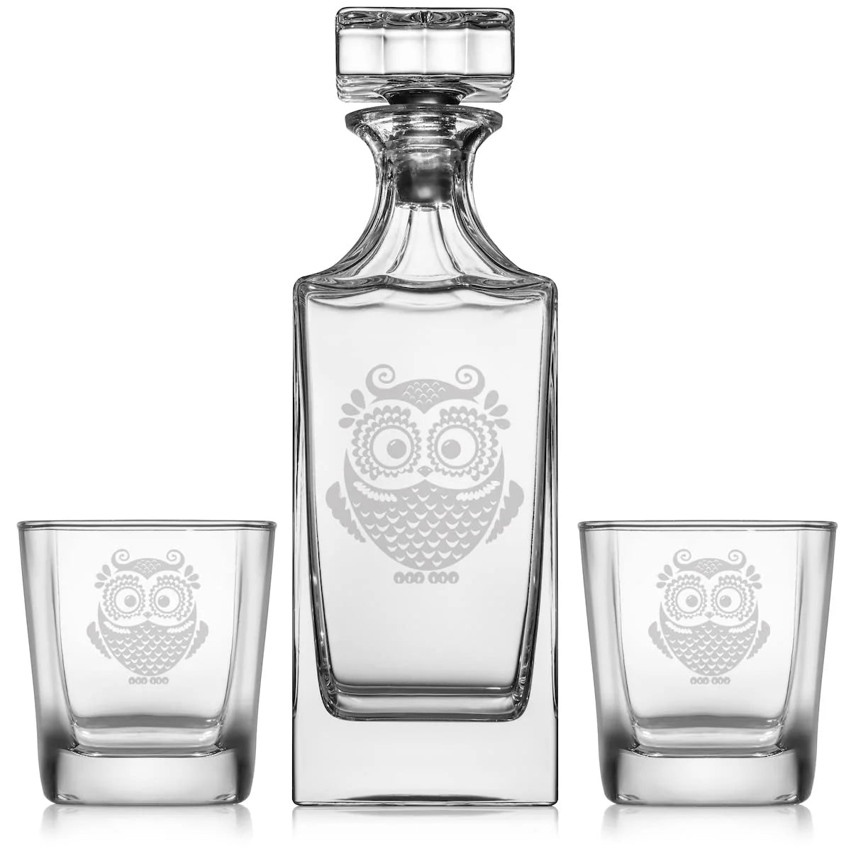 Whiskey Decanter Gift Set With 2 Old Fashioned Glasses S262242
