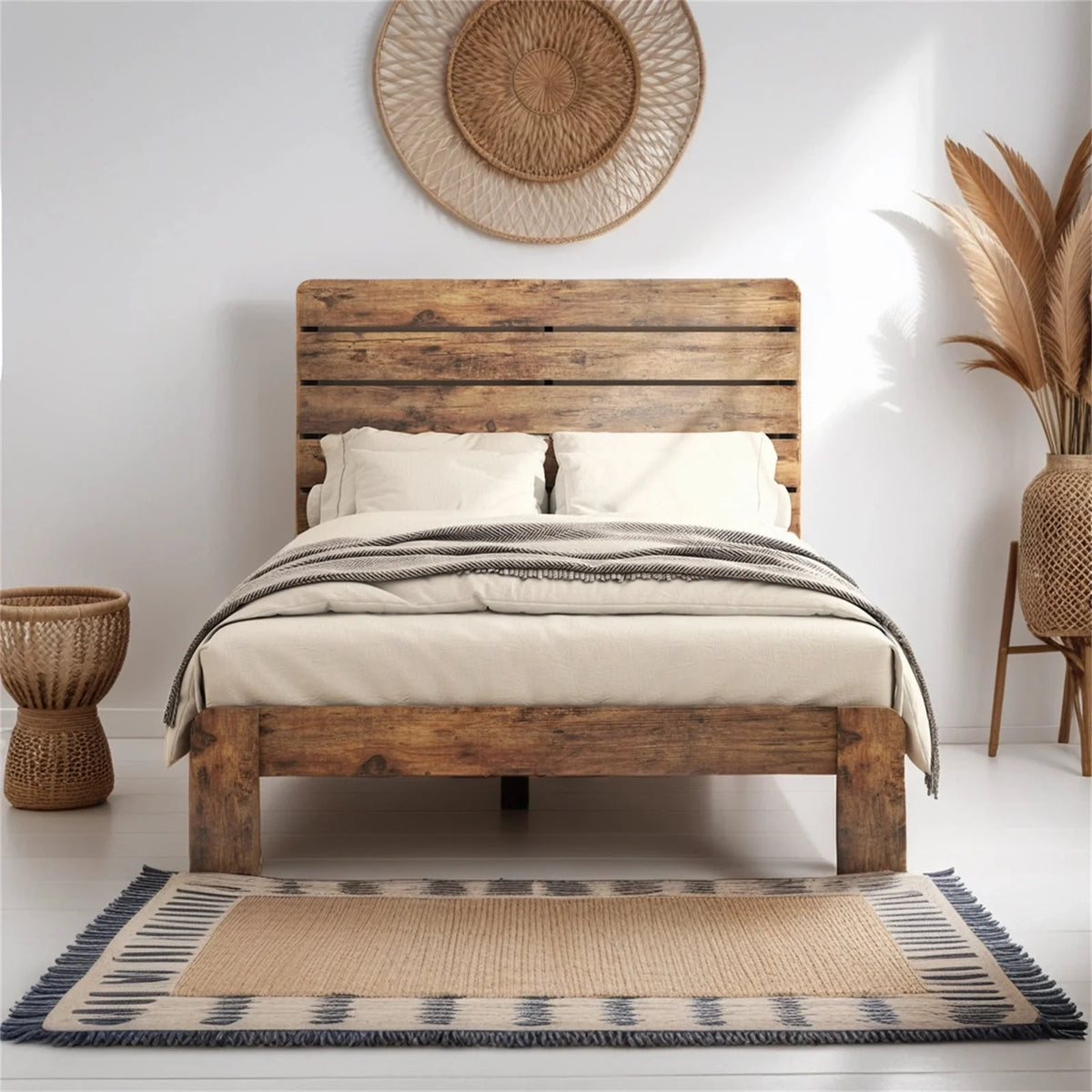 Full Size Bed Frame with Headboard and Under Bed Storage D632647