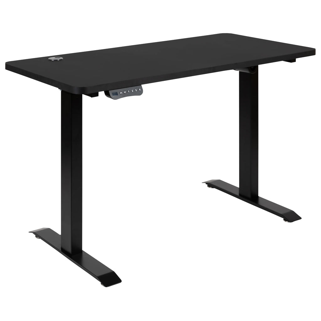 Electric Height Adjustable Standing Desk 48" Wide 24" Deep Black W9688