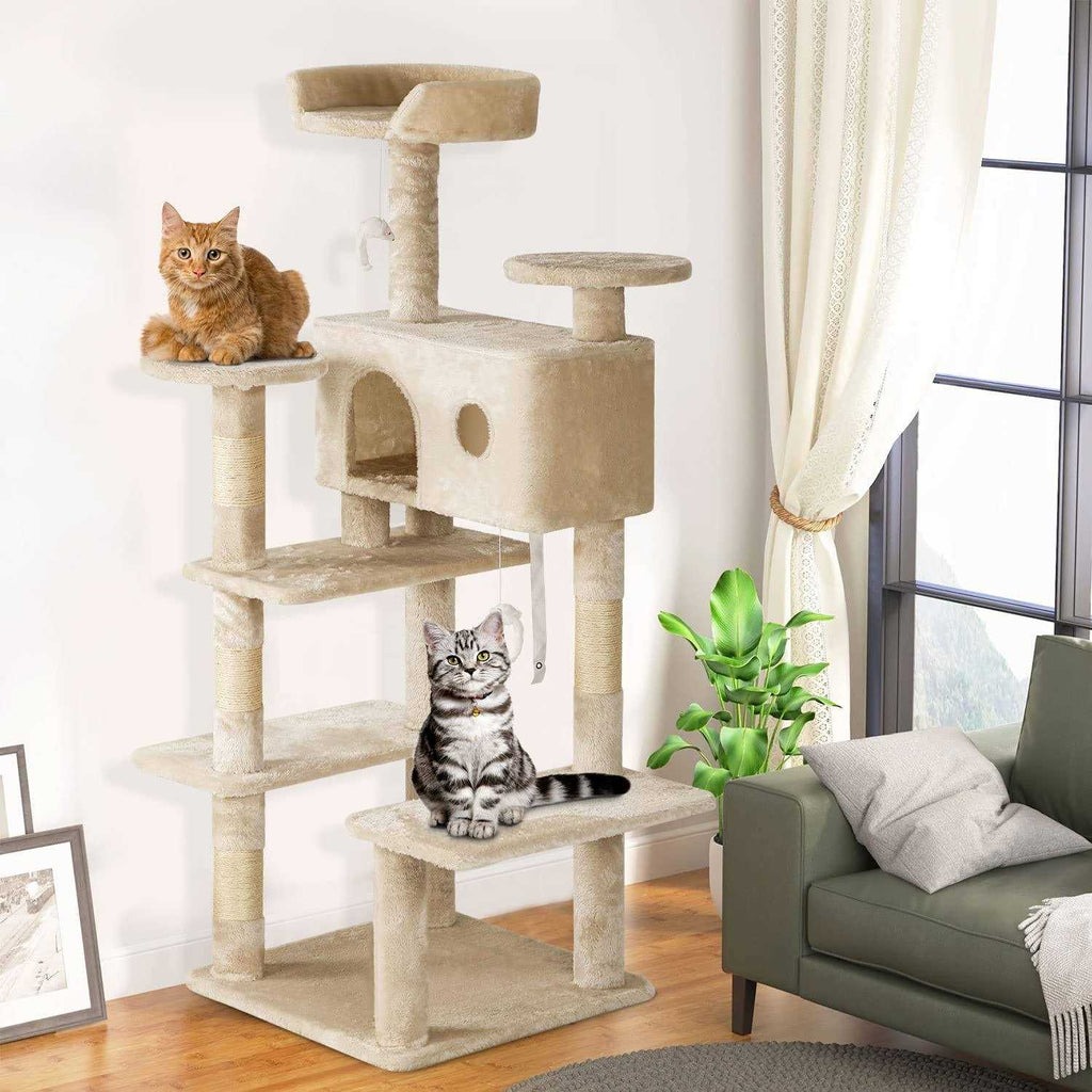 54in Cat Tree Tower with Scratching Posts F158