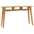 Teak Wood Console Table with 3 Open Shelves P866886