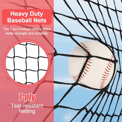 6'X6' Baseball Softball Practice Net with Batting Tee and Ball Caddy W1218