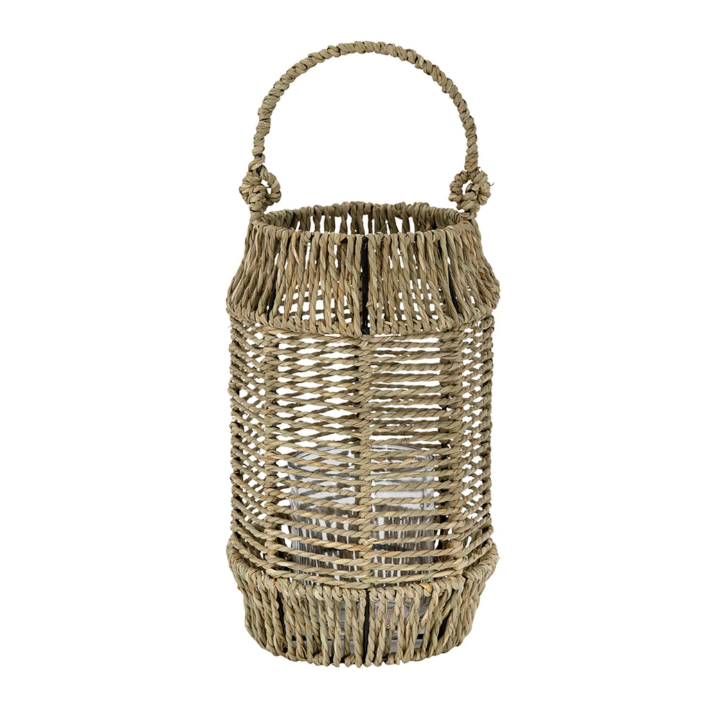 Seagrass Rope Wrapped Candle Lantern R866784