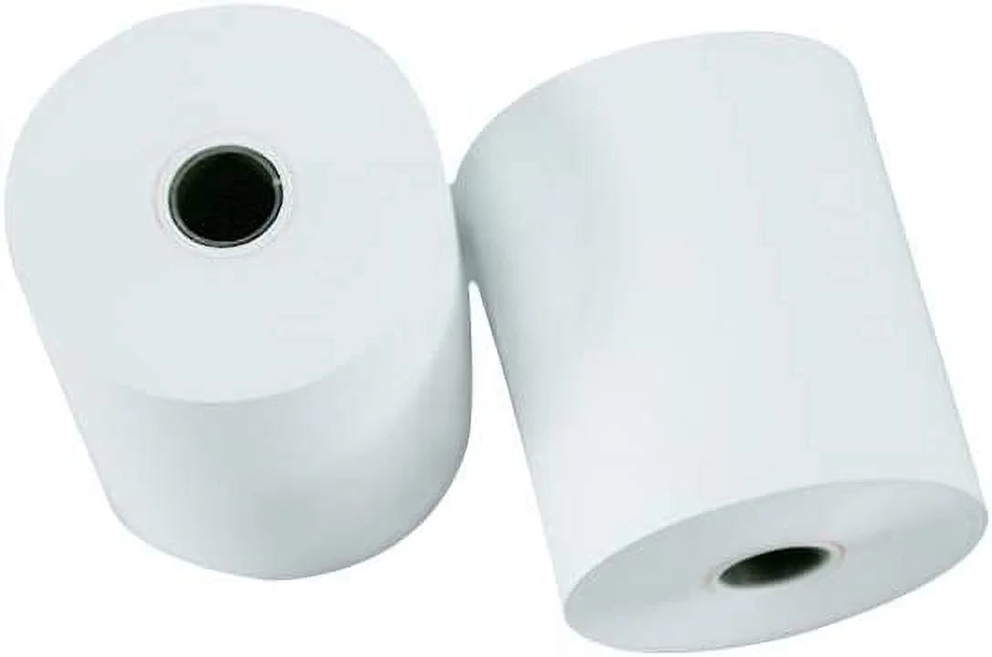 Kitchen Printer Paper 50 Rolls 3" x 165' 1 Ply Bond Non-Thermal Receipt Paper F91386
