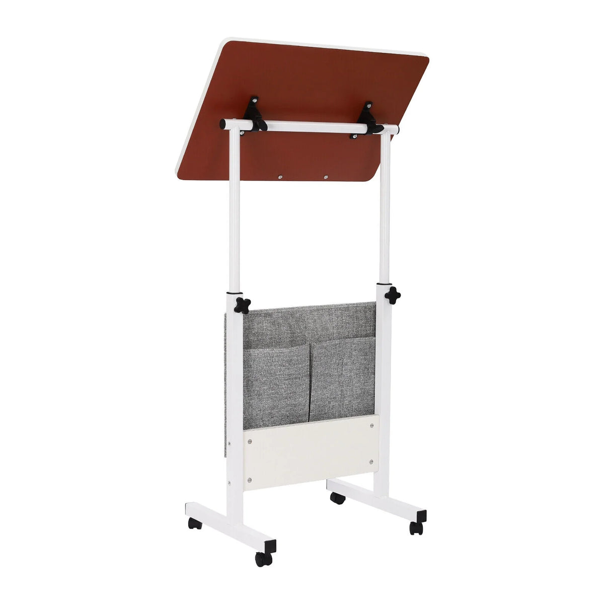 Adjustable Rolling Laptop Desk with Storage P937235
