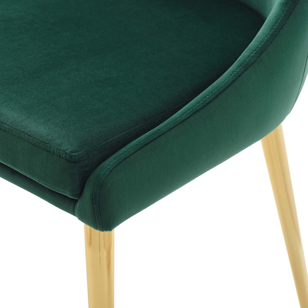 Green Velvet Fabric Metal Steel Dining Chair C188