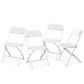4 Pack White Plastic Folding Chair M42496