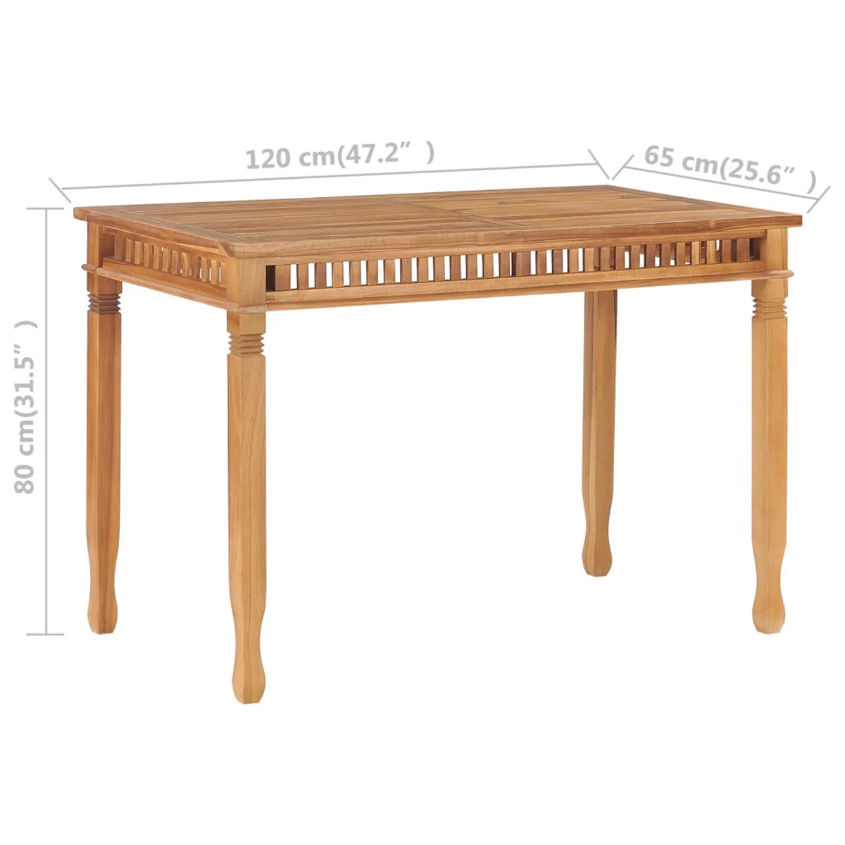 Solid Teak Wood Patio Dining Table K62180