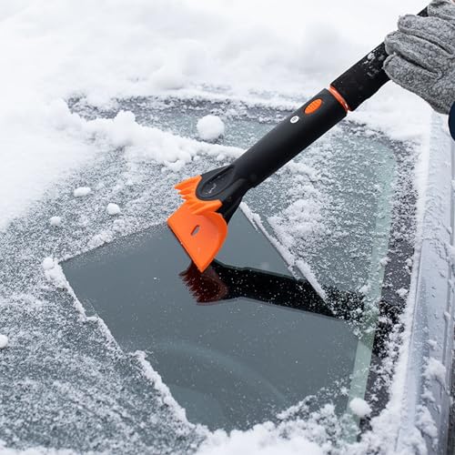 Extendable Snow Brush with Detachable Ice Scraper A661398