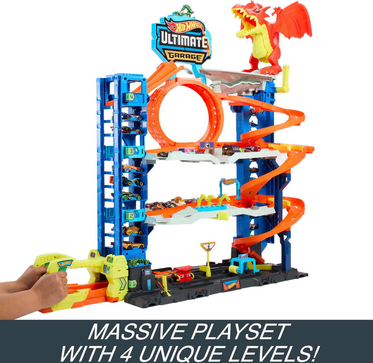 Toy Garage Playset with 2 Die-Cast Cars K85383