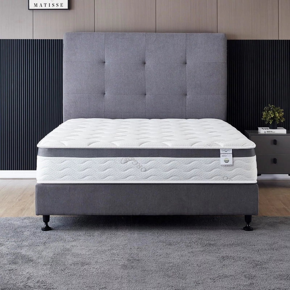 Queen Size 10 Inch Memory Foam Spring Hybrid Mattress B2575