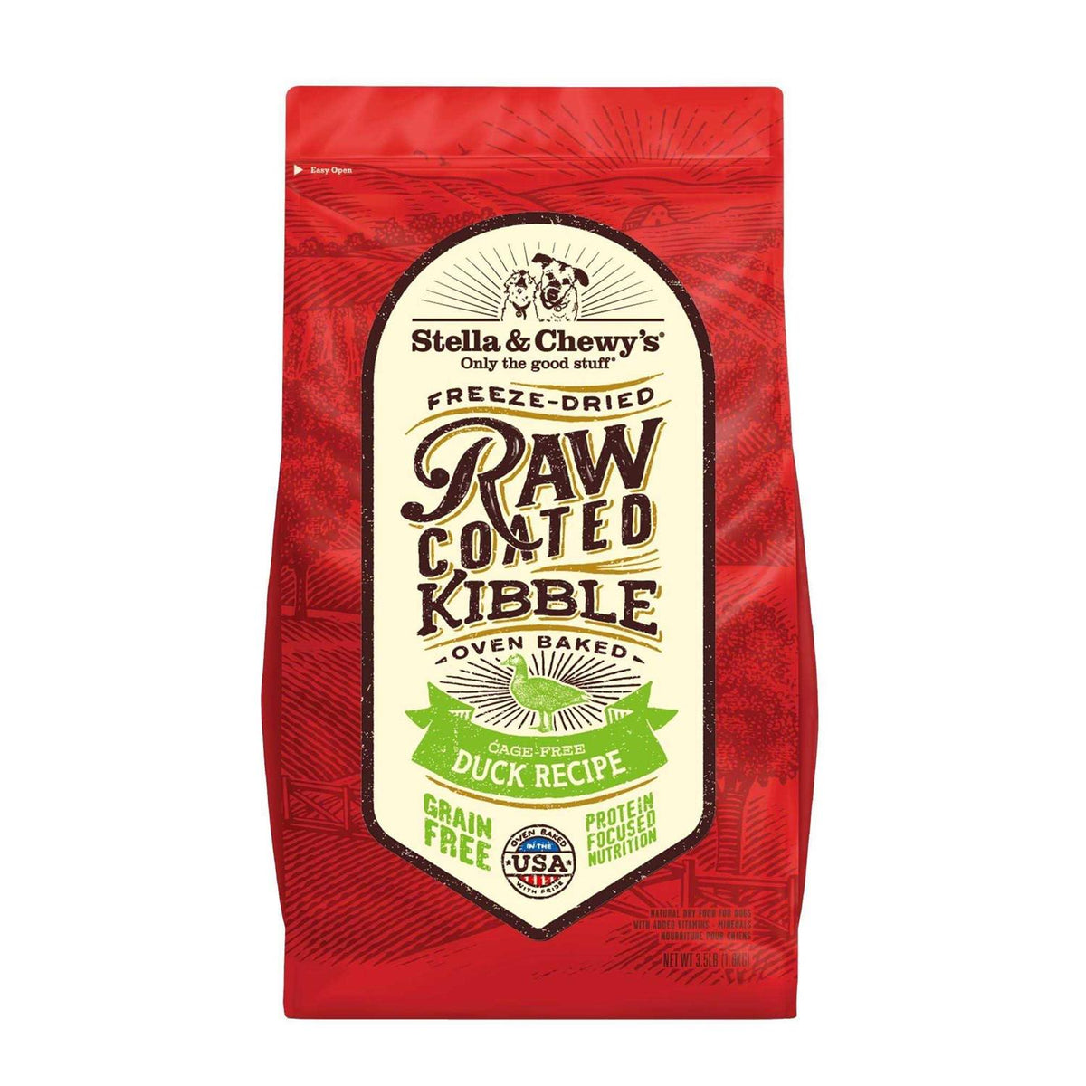 Duck Raw Coated Kibble Dog Food S3936