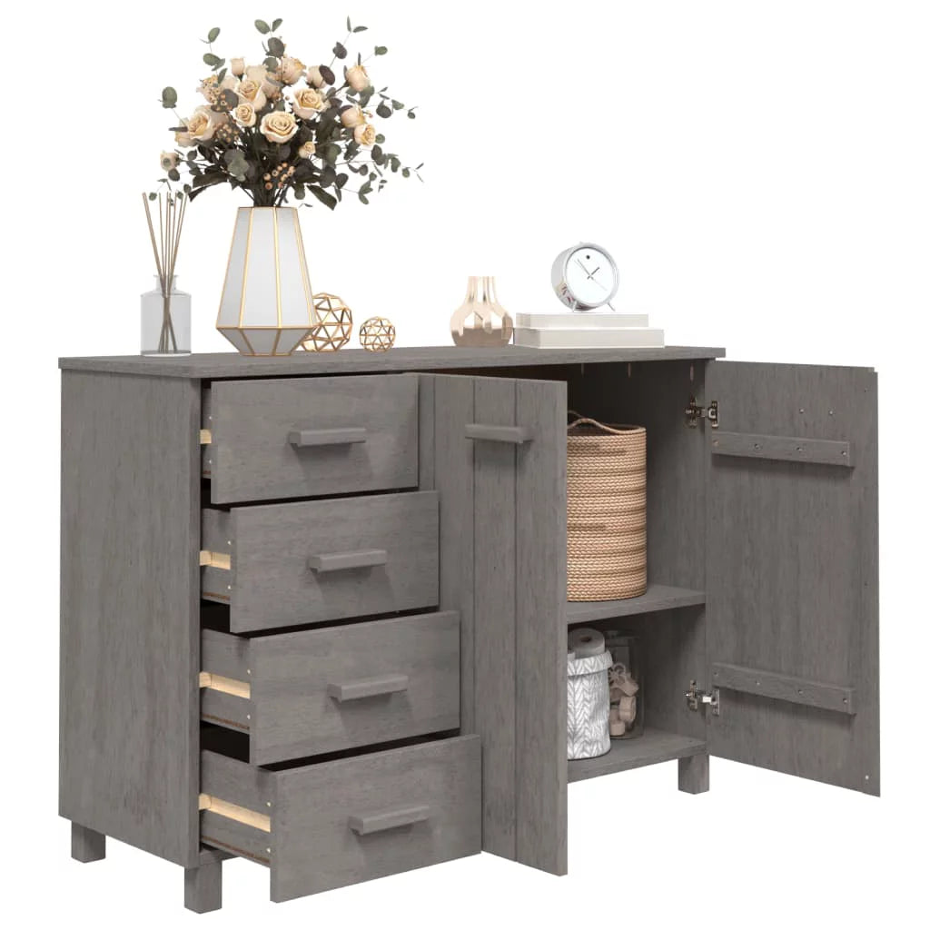 Light Gray Solid Wood Pine Sideboard S768195
