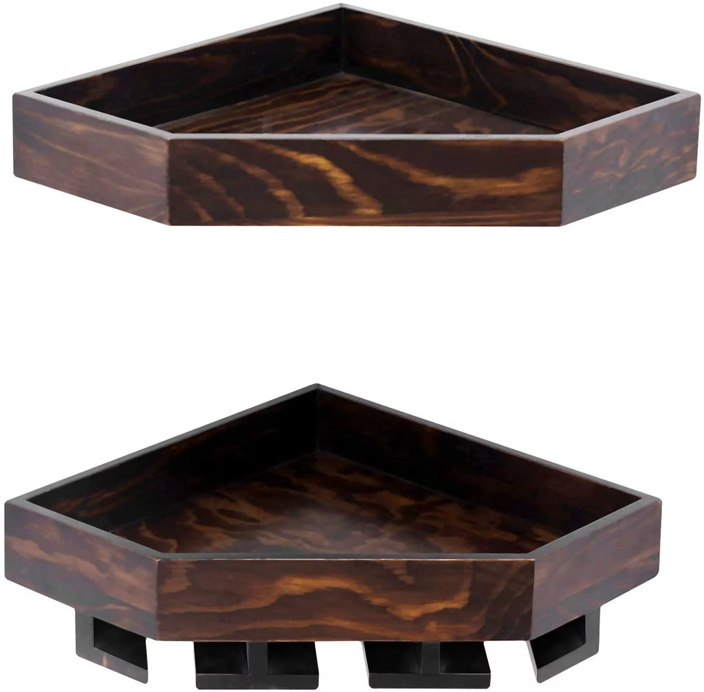 Rustic Wood Corner Floating Shelves Wine Rack 2 Pack F6835