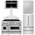 48 in. Gas Range, Range Hood, Microwave Drawer, Dishwasher, Refrigerator X829