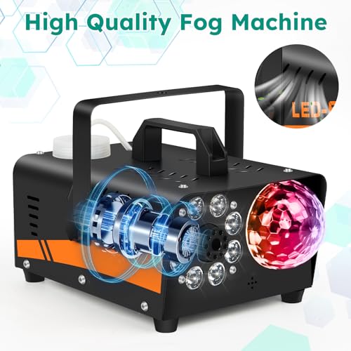 600W 3000CFM Fog Machine with Disco Ball Lights and Wireless Remote B8896