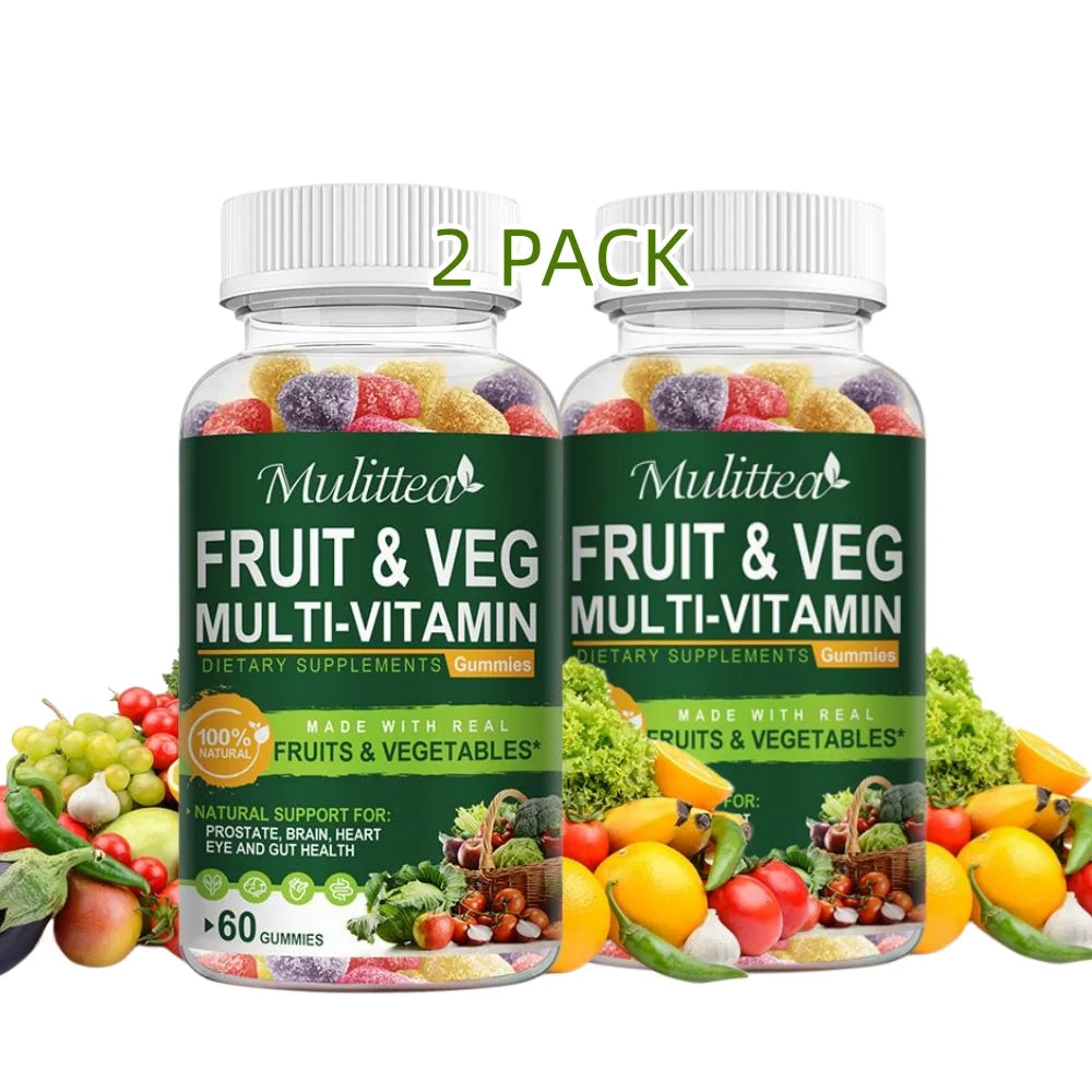 Fruits and Veggies Supplement 120 Gummies Non-GMO Pectin-Based Gluten-Free U3653