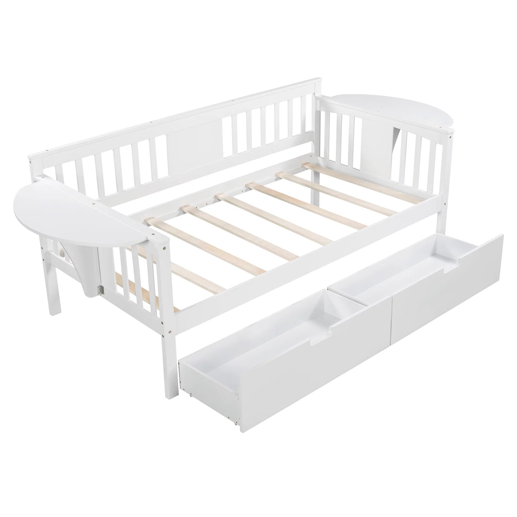 Twin Size White Daybed with Two Drawers P748165