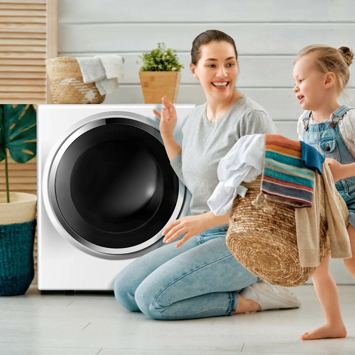 Compact Electric Cloth Dryer Stainless Steel Wall Mounted 1.5 cu.ft. J18808