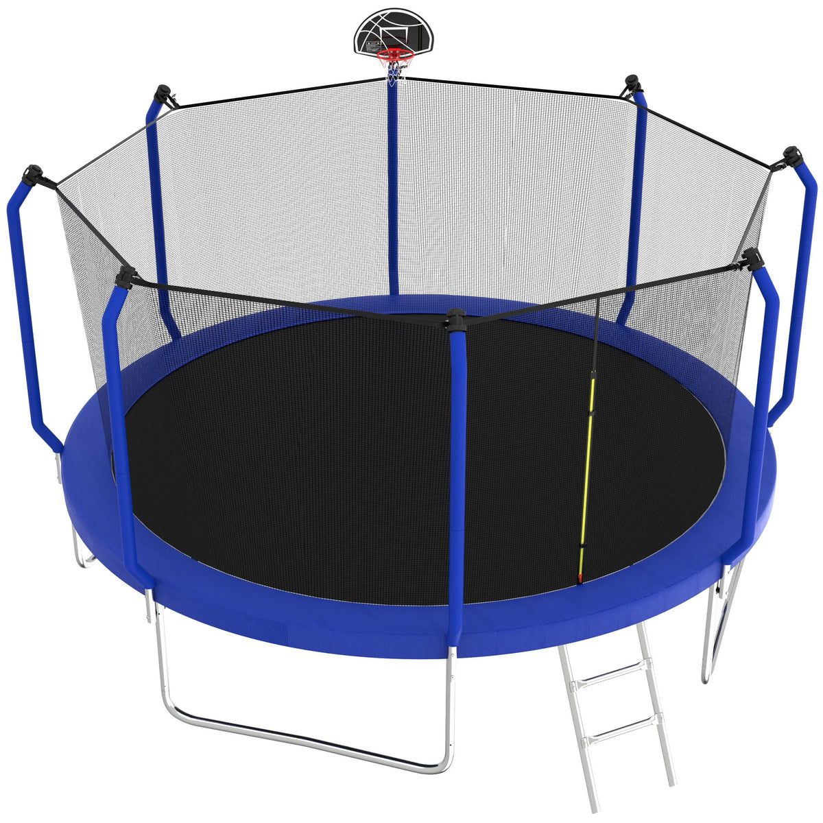 14FT Trampoline with Enclosure, Ladder, Basketball Hoop, Ball R56241