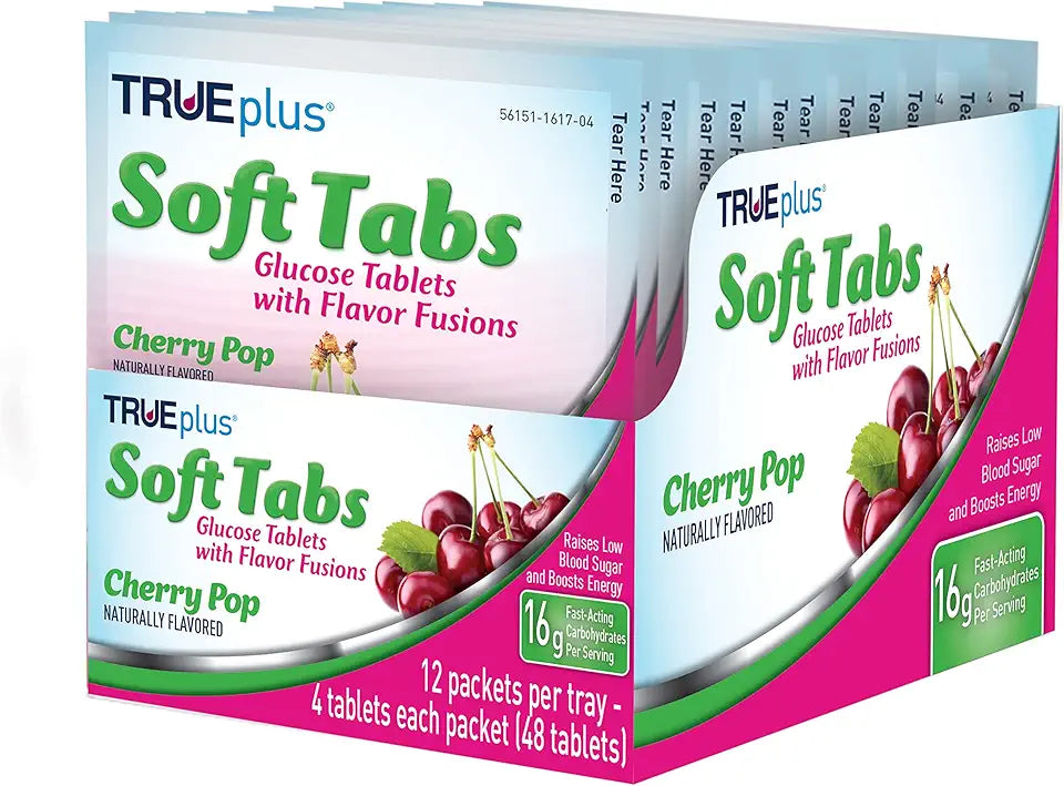 Glucose Tablets 12 Packs 48 tabs Cherry Pop Y7475
