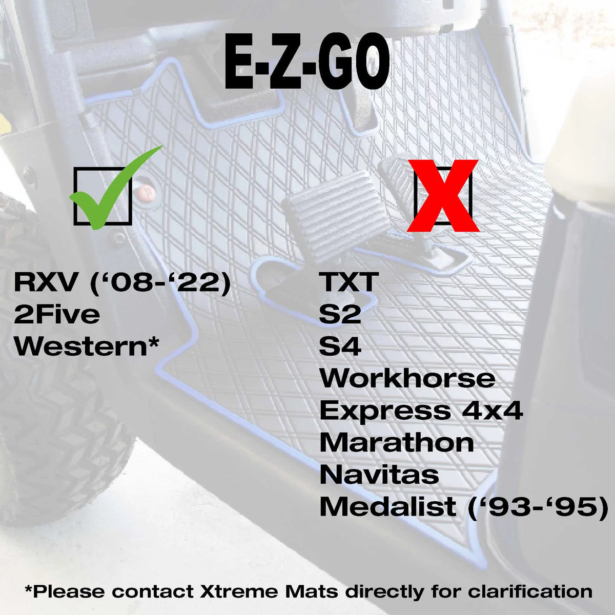 Black Golf Cart Floor Liner Mat P26767