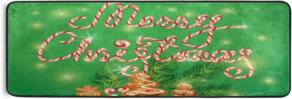 2'x6' Christmas Kitchen Runner Rug with Rubber Backing V4118