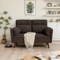 49'' Dark Gray Upholstered Loveseat Sofa with Wood Legs X957144