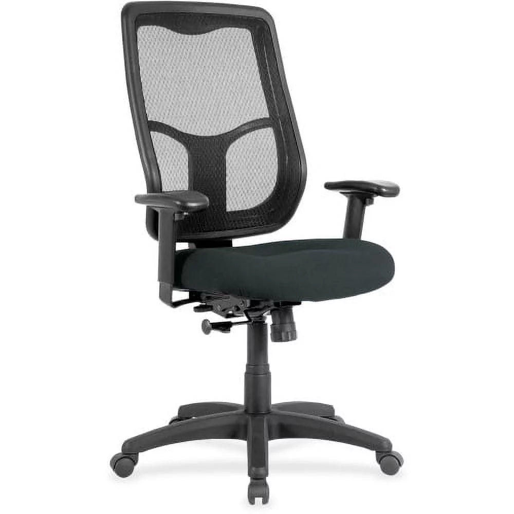High-Back Executive Chair Black Fabric Seat I782
