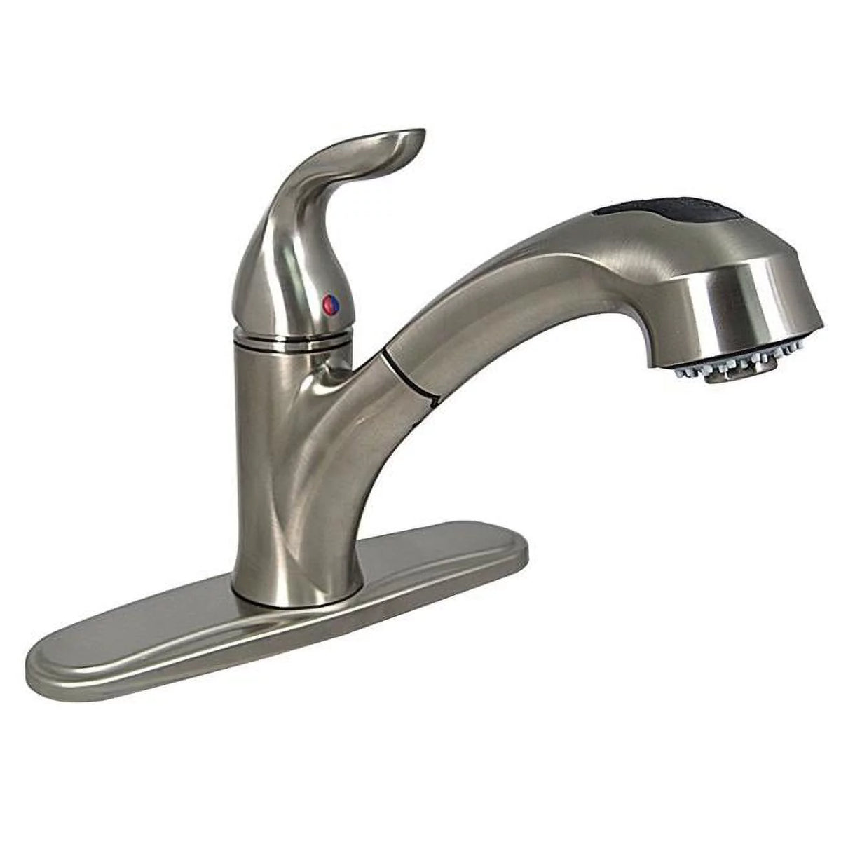 Kitchen Faucet, 8 in. Pull Out, 1 Lever, Brushed Nickel P341