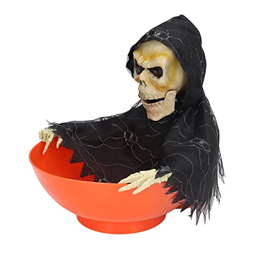 Animated Skeleton Candy Bowl with Light Up Eyes and Sound V203