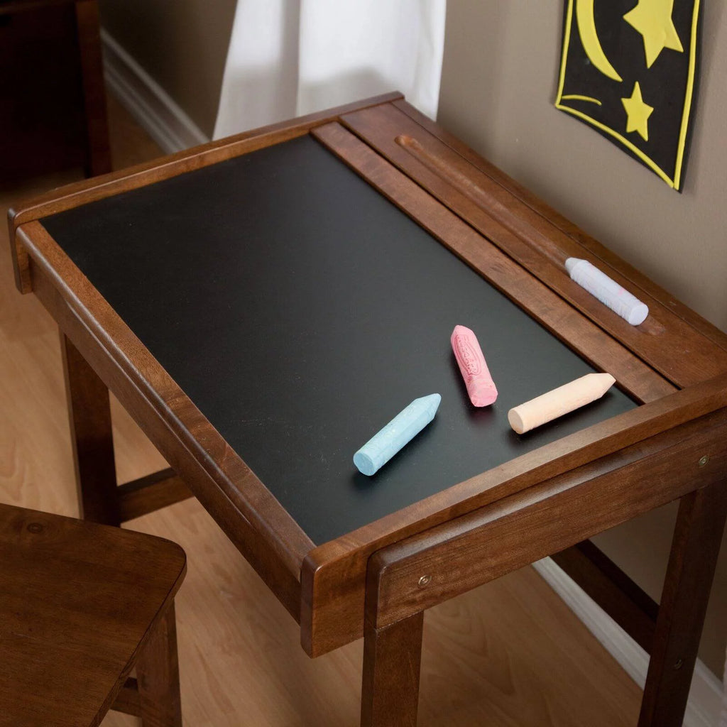 Child Study Desk and Chair Set Walnut Finish R257283