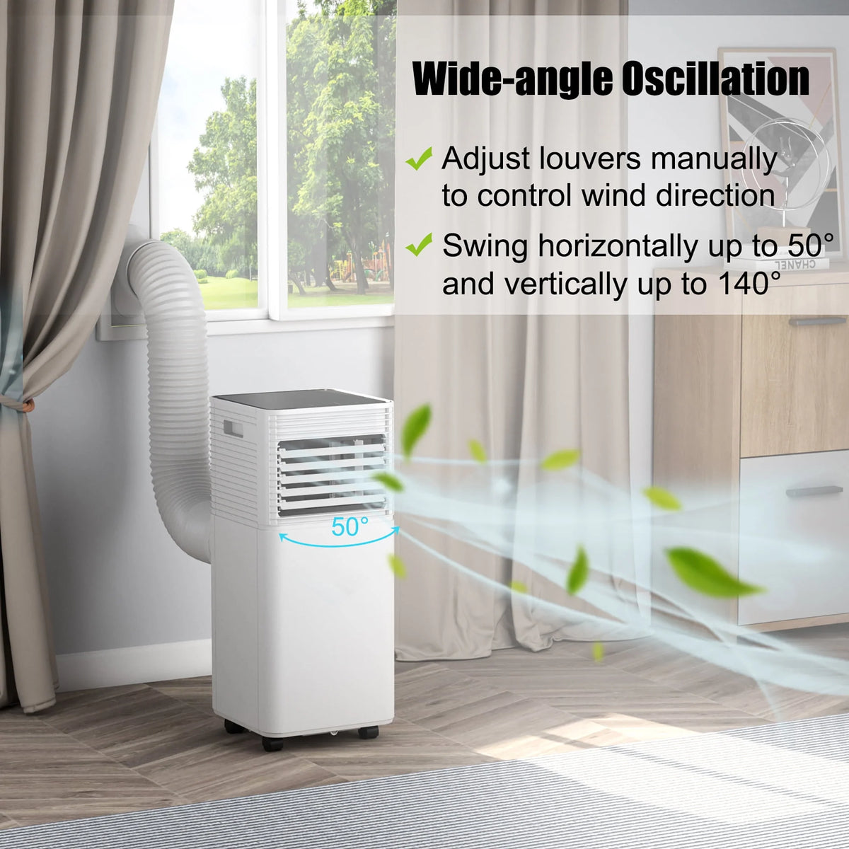 5000 BTU Portable Air Conditioner 3-in-1 Black D3579