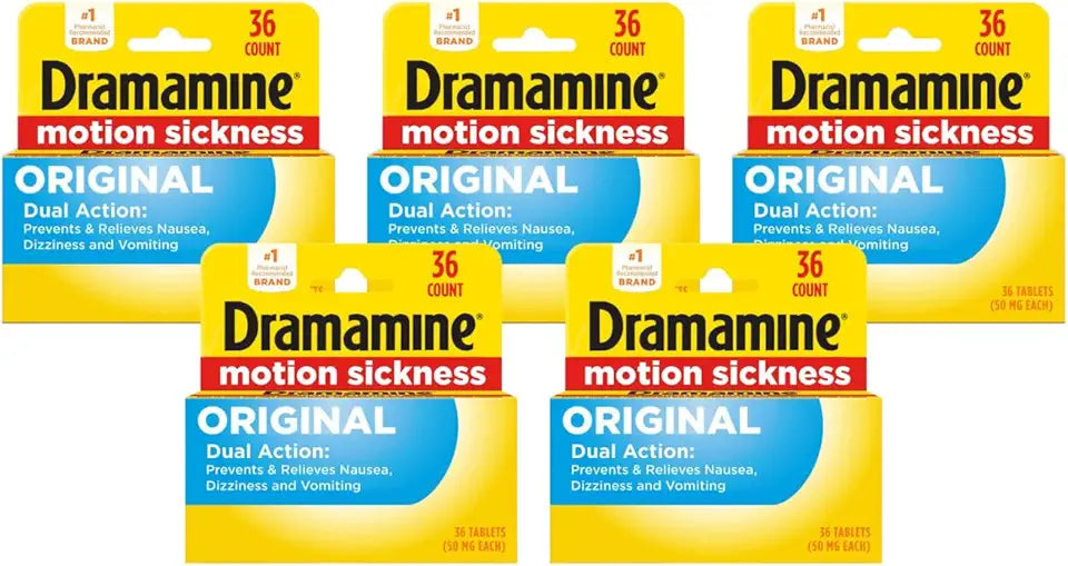 Motion Sickness Relief 36 Count Pack of 5 C299