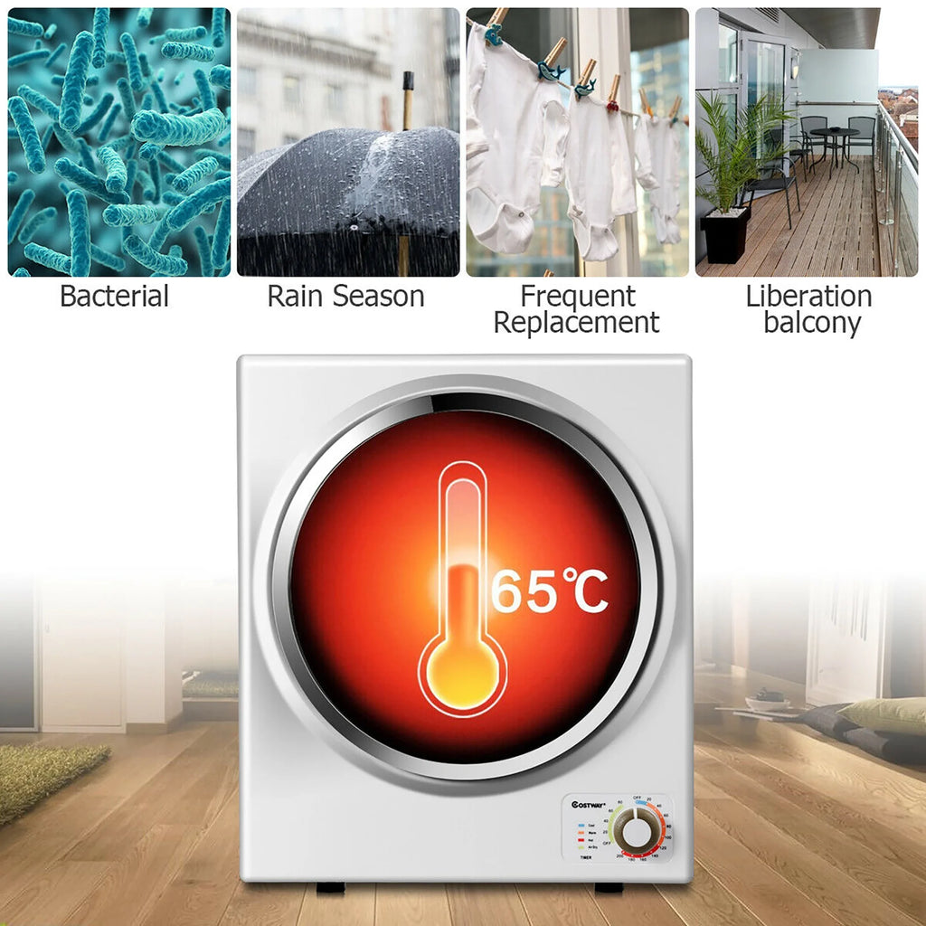 Compact Electric Cloth Dryer Stainless Steel Wall Mounted 1.5 cu.ft. J18808