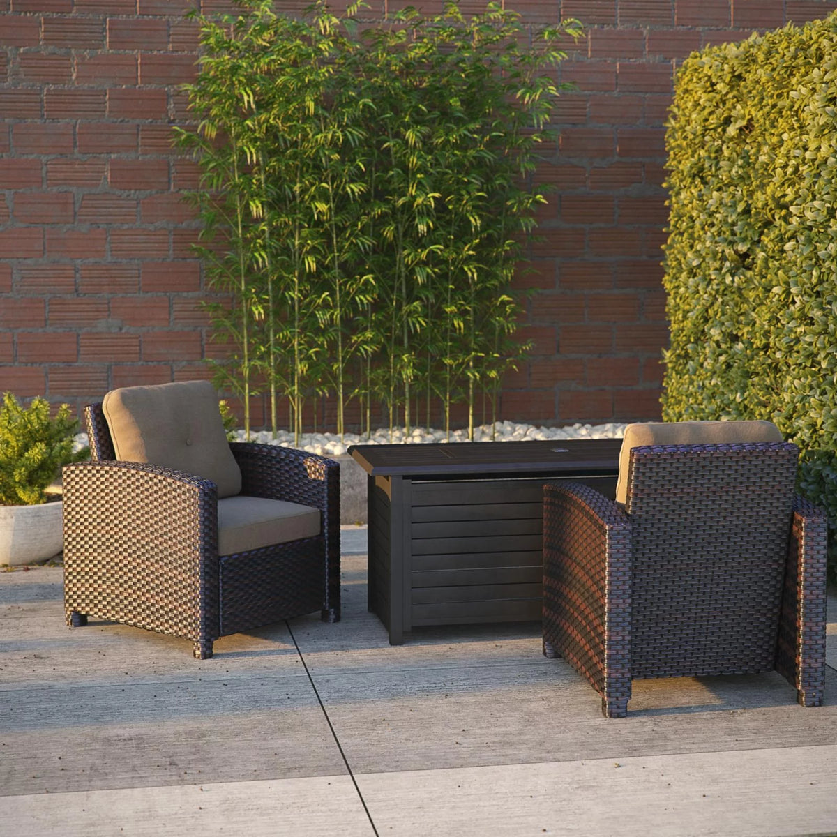 Outdoor Wicker Club Chair J947911