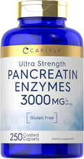 Pancreatin Digestive Enzymes 3000mg 250 Caplets Non-GMO Gluten Free Z9265